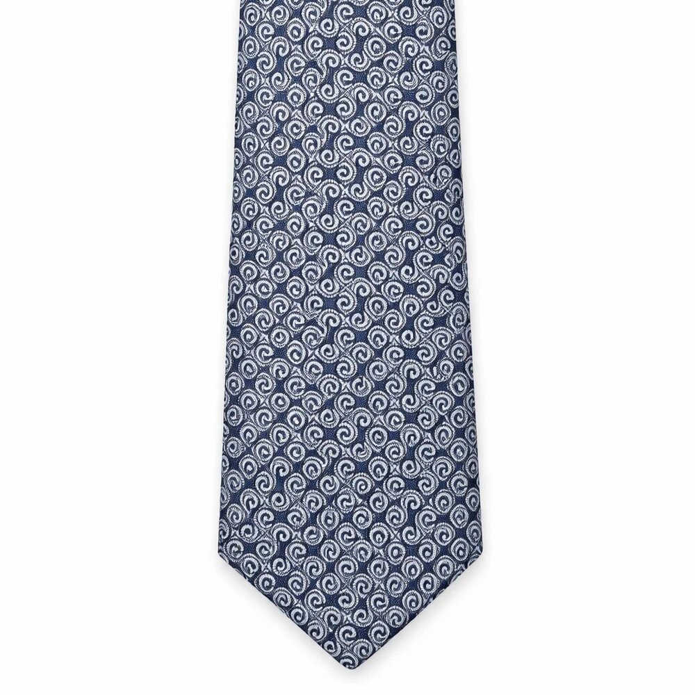 Vineyard Vines Blue Swirl Silk Tie Preppy